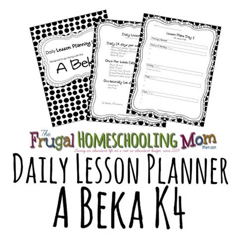 Abeka Lesson Plan Template